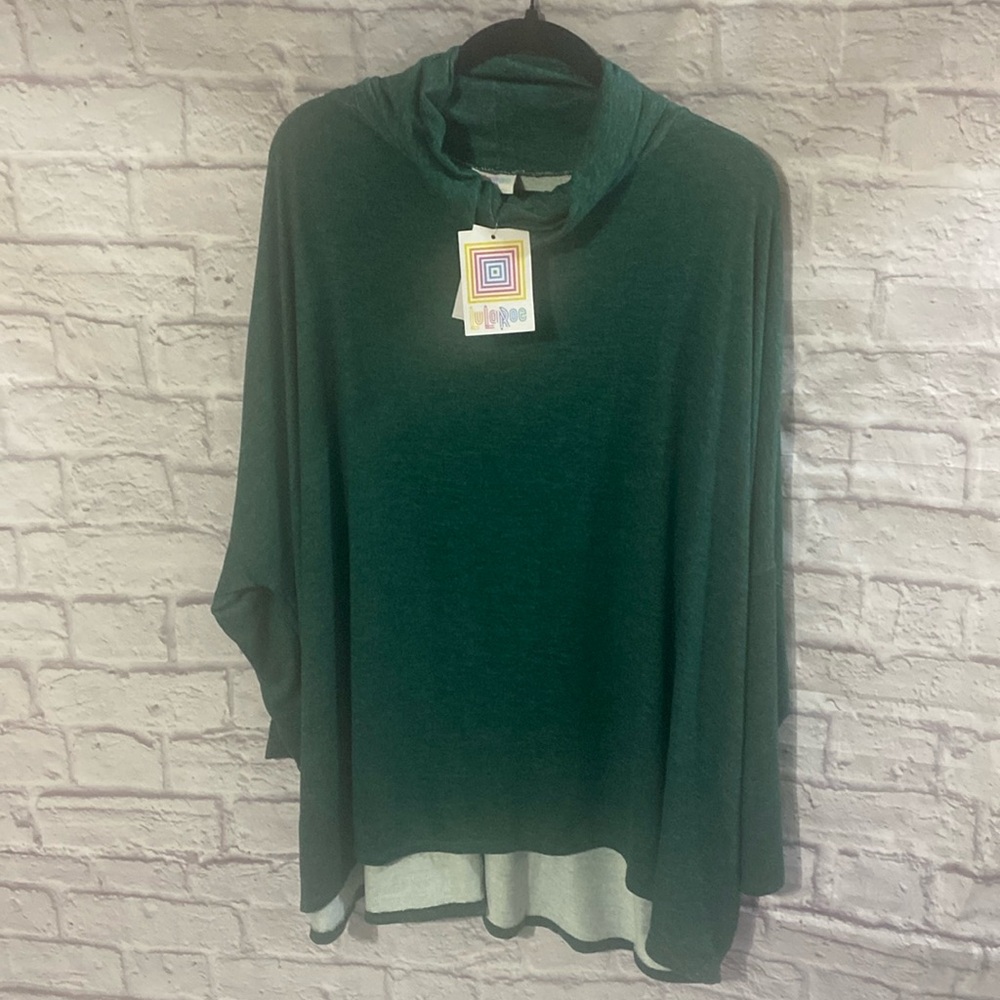NWT LuLaRoe Elsa Turtleneck Green Women’s Top Size XL